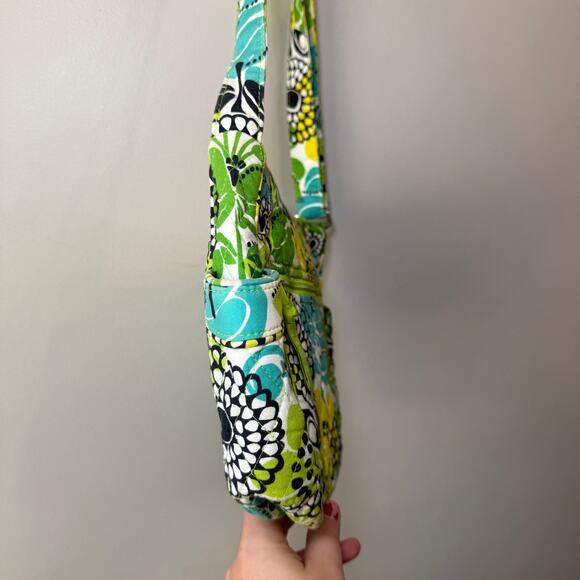 Vera Bradley Limes Up Cotton Quilted Crossbody Shoulder Bag Purse - Picture 3 of 7